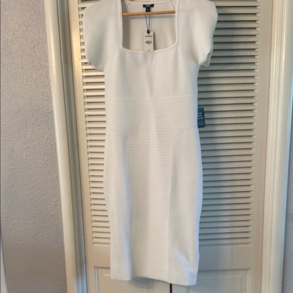 Express White Midi Dress